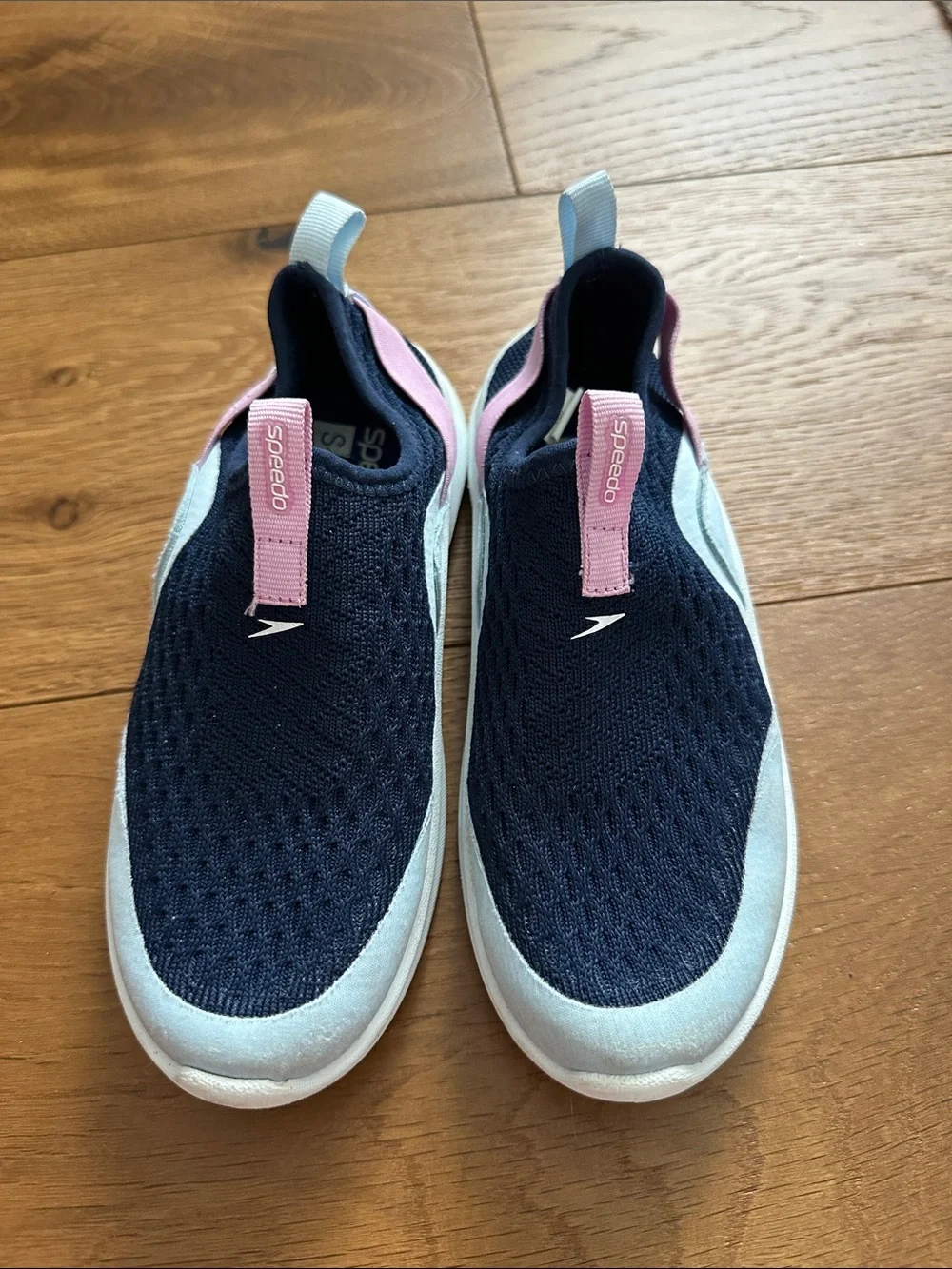 Speedo Kids Navy Blue, Pink and White Water Shoes